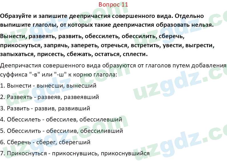 Русский язык Юнусовна Т. О. 7 класс 2022 Вопрос 111