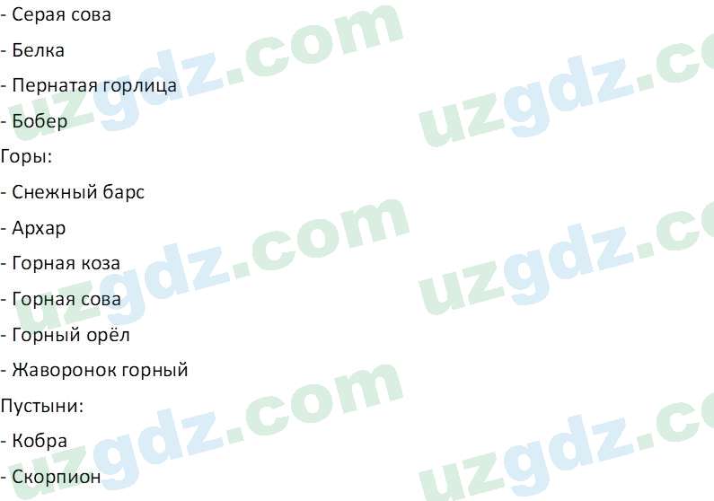 География Гулямов П. 7 класс 2017 Вопрос 41