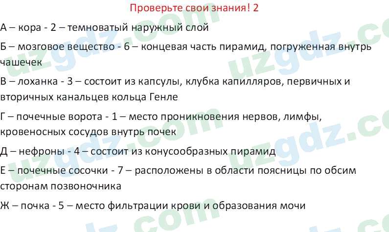 Биология Maвлянов О. 8 класс 2019 Вопрос 21